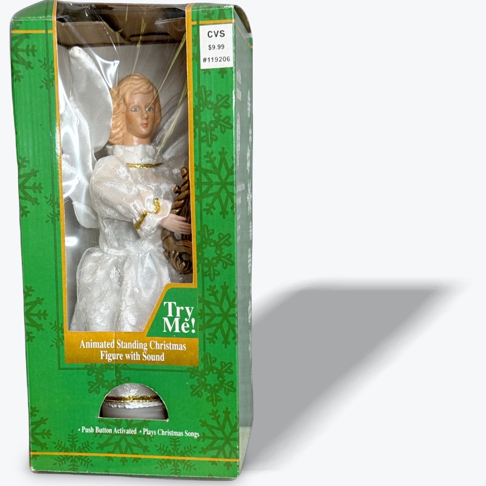 Vintage Musical Christmas Angel‎ Figure Sound
